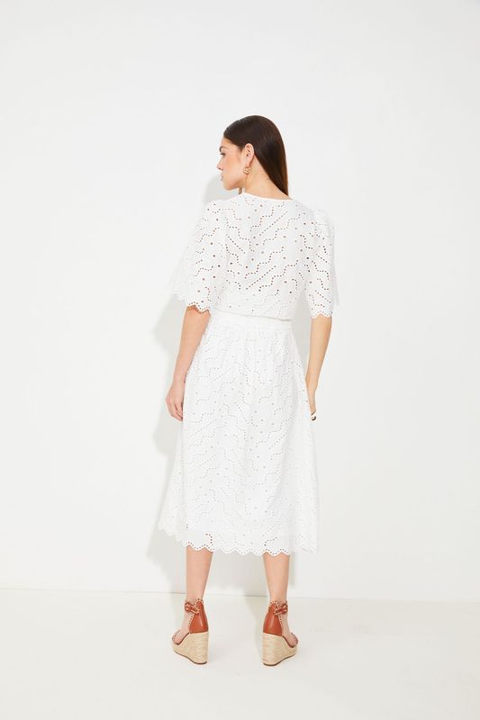 SUNCOO Flavie Skirt Blanc