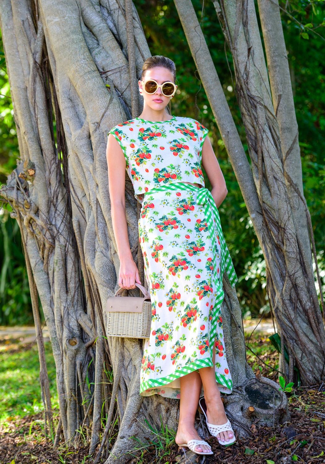 ELIZABETH JAMES Winifred Skirt Strawberry Garden