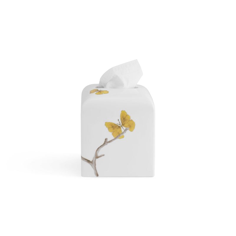 MICHAEL ARAM Butterfly Ginkgo Porcelain Tissue Box holder MICHAEL ARAM Butterfly Ginkgo Porcelain Tissue Box holder