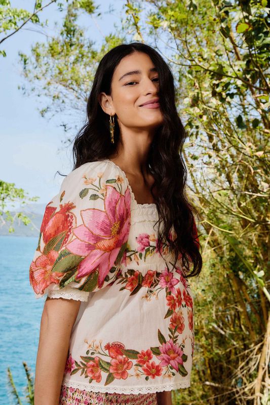FARM RIO Summer fruit blouse FARM RIO Summer fruit blouse