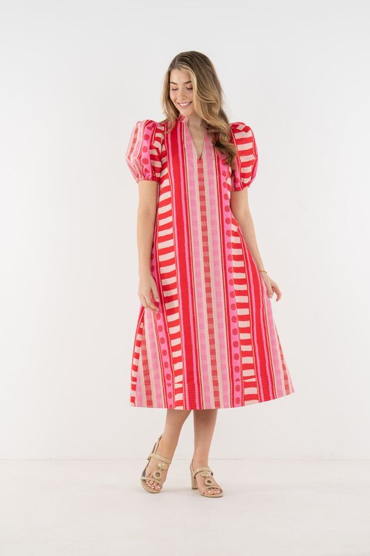 EMILY MCCARTHY Hampton Dress Peach Jubilee