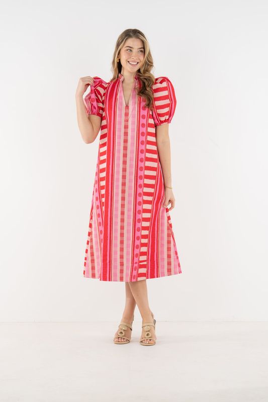 EMILY MCCARTHY Hampton Dress Peach Jubilee