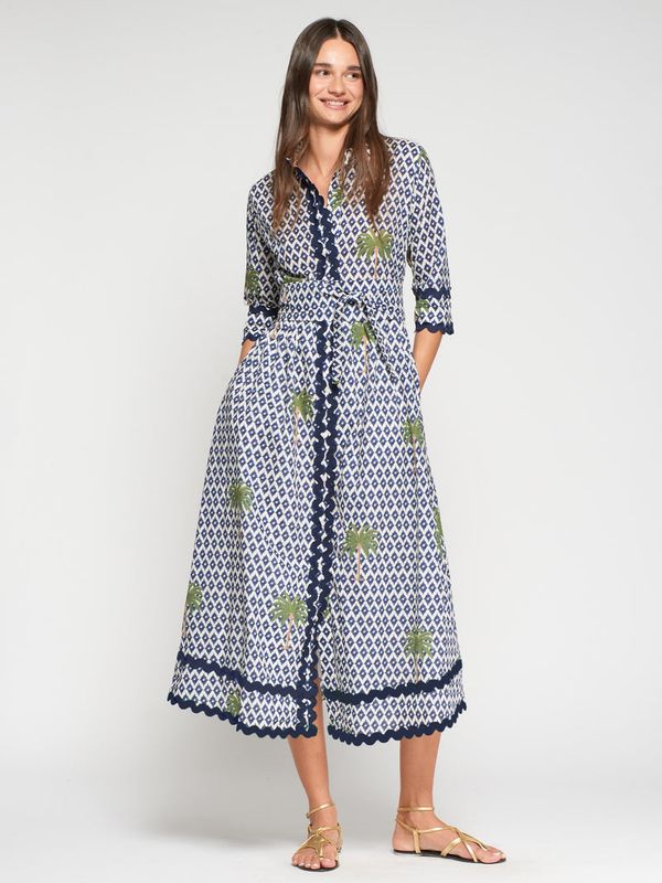 VILAGALLO Ikat Palm Dress VILAGALLO Ikat Palm Dress