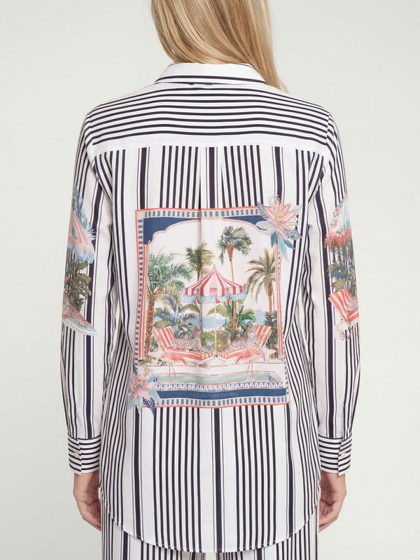 VILAGALLO   Black Stripe Dolce Blouse