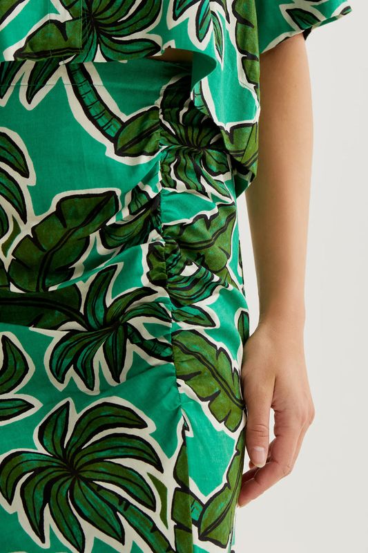 COMPANIA FANTASTICA Green Palms skirt