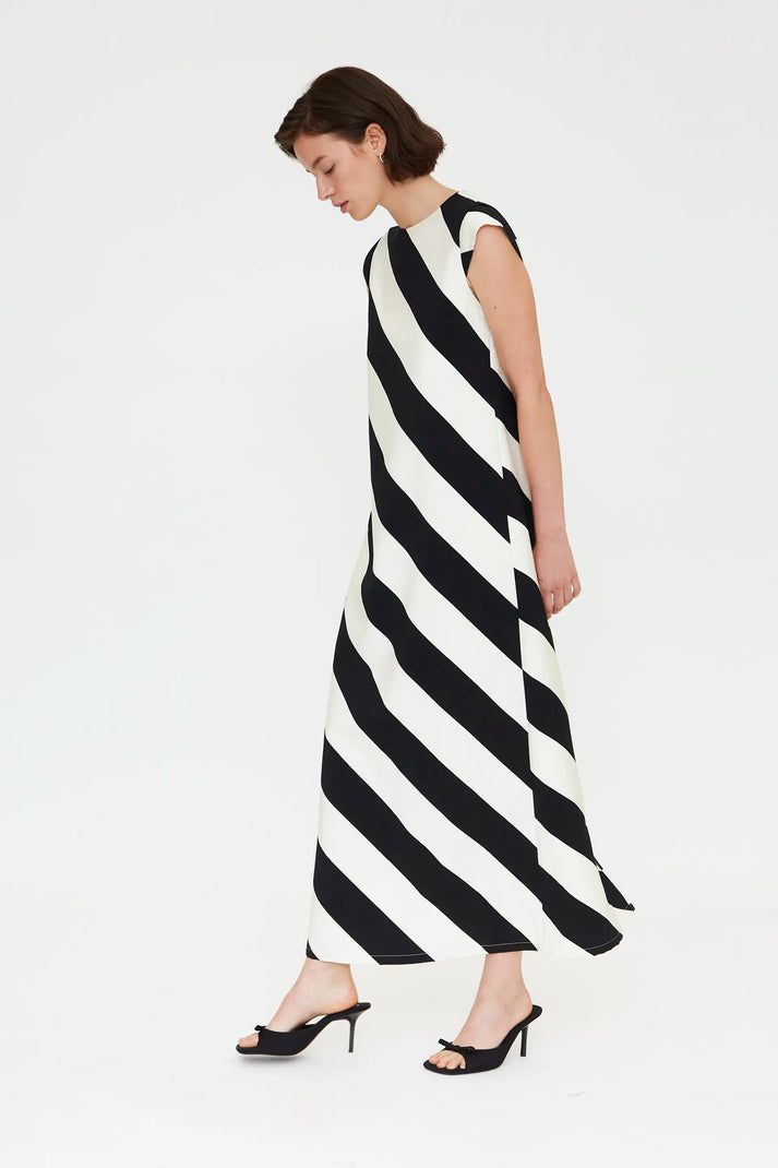 COMPANIA FANTASTICA Striped Midi Dress COMPANIA FANTASTICA Striped Midi Dress