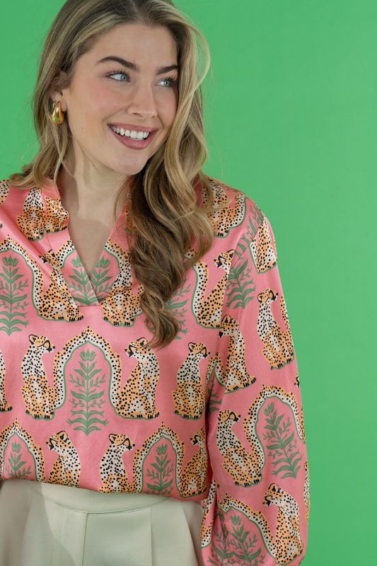 EMILY MCCARTHY Lolli Top Silk Cabana Cat
