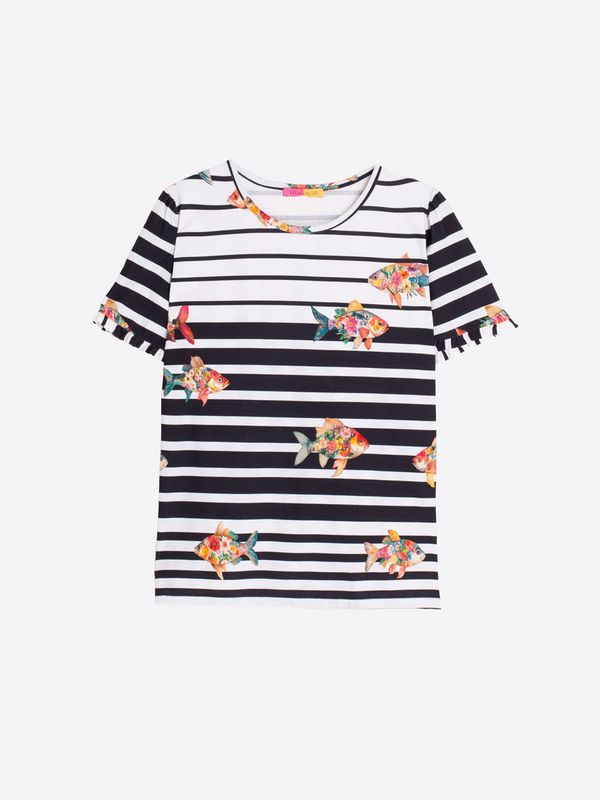 VILAGALLO Stripe Fish Tee