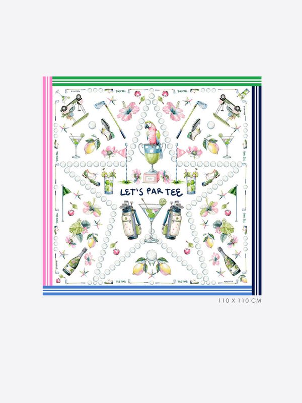 VILAGALLO Tee Time Silk Scarf
