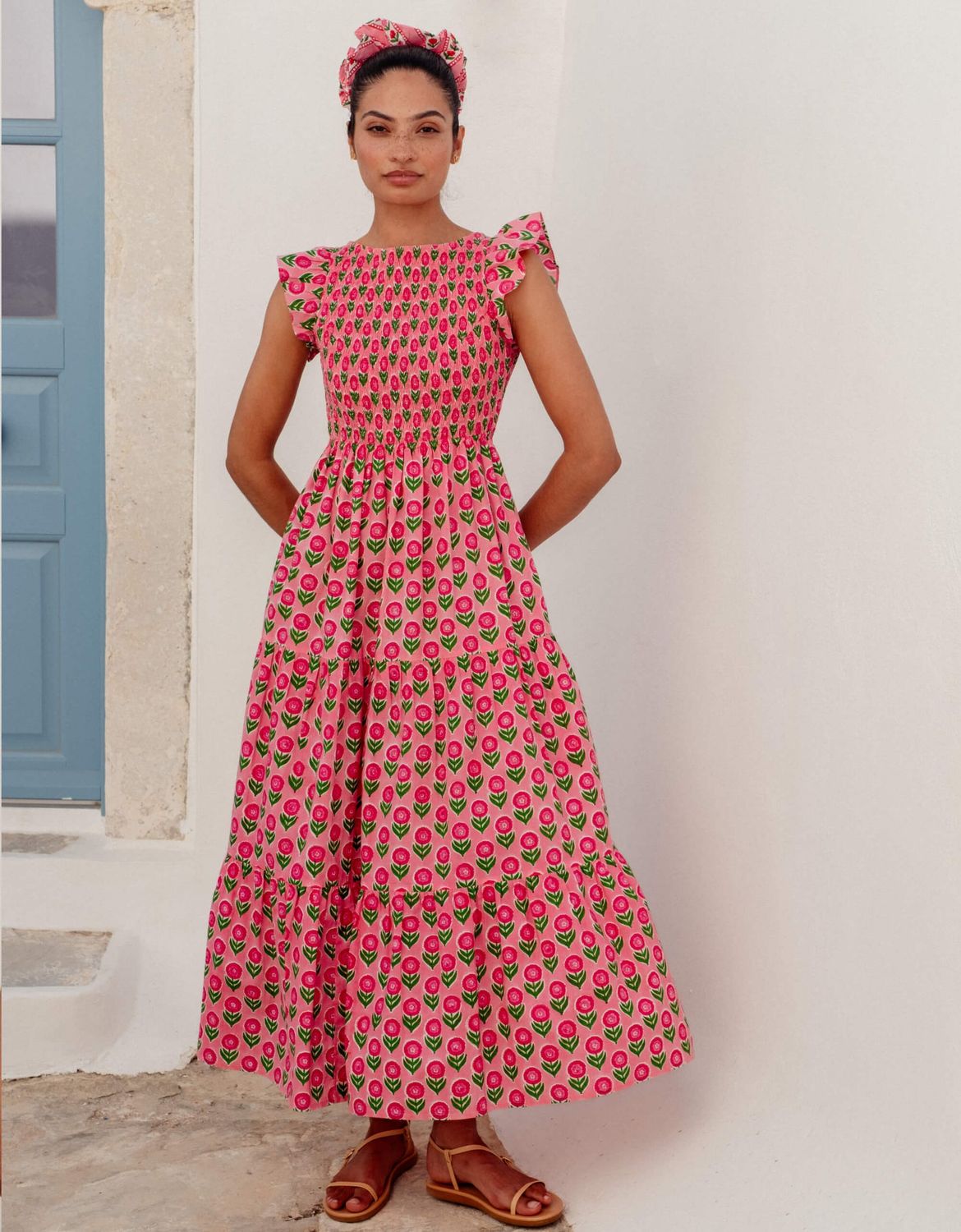 PINK CITY PRINTS David Bowie Dress marigold blush PINK CITY PRINTS David Bowie Dress marigold blush