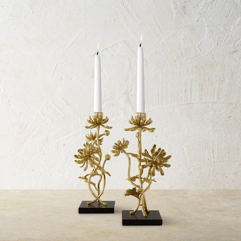 MICHAEL ARAM Dahlia Tall Candleholders SET/2