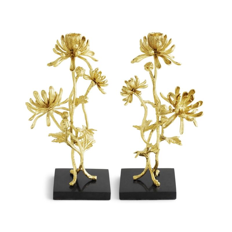 MICHAEL ARAM Dahlia Tall Candleholders SET/2