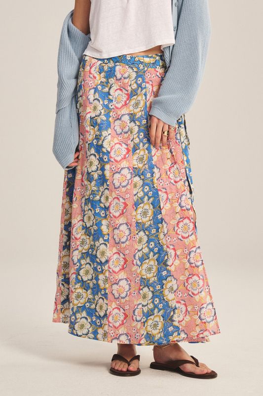 VELVET Nicolette Multicolor Cotton Skirt