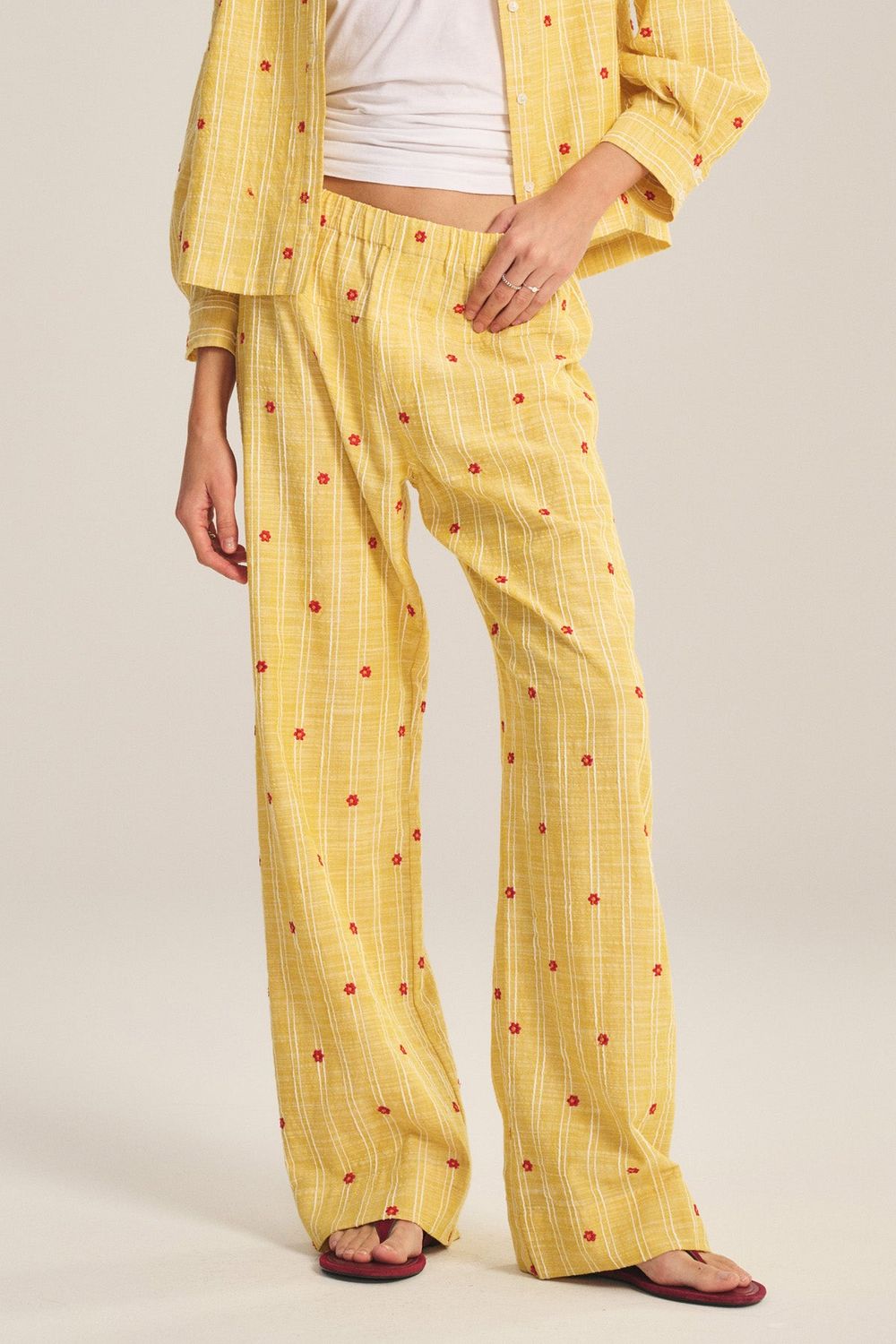 VELVET Madelyn Yellow Woven Pant VELVET Madelyn Yellow Woven Pant