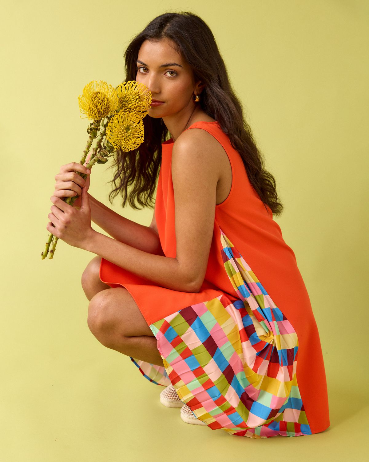 CROSBY Pixie Dress Tangerine