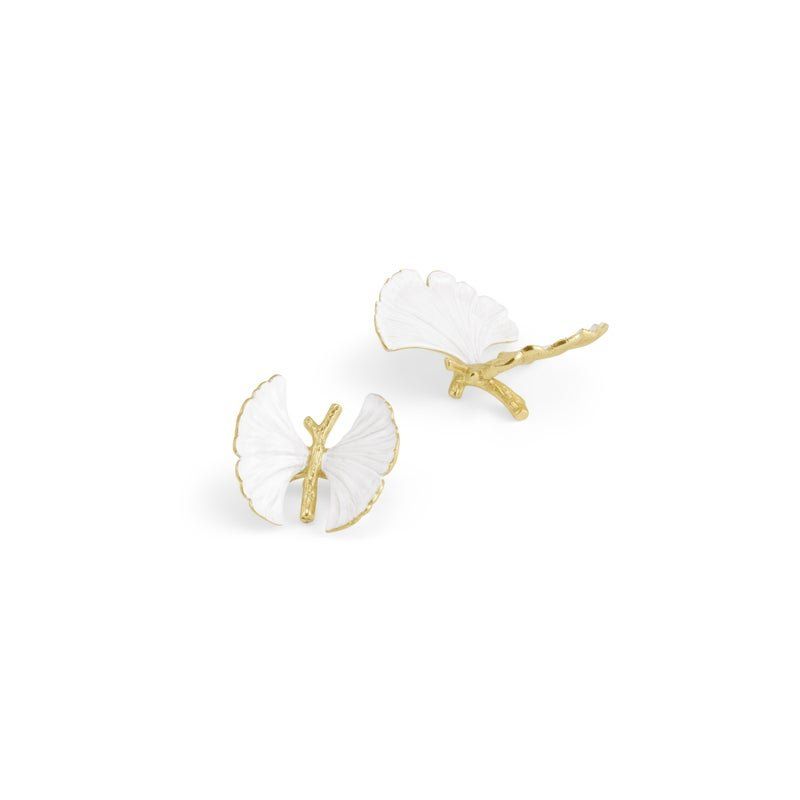 MICHAEL ARAM Butterfly ginkgo gold decorative object S/2