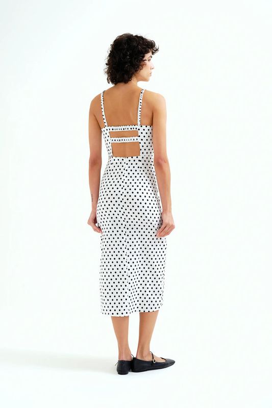 COMPANIA FANTASTICA Polka Dots Strappy Dress