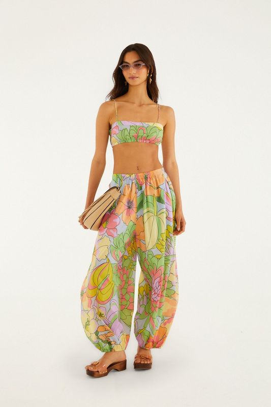 FARM RIO Spring Affair light blue baloon pants