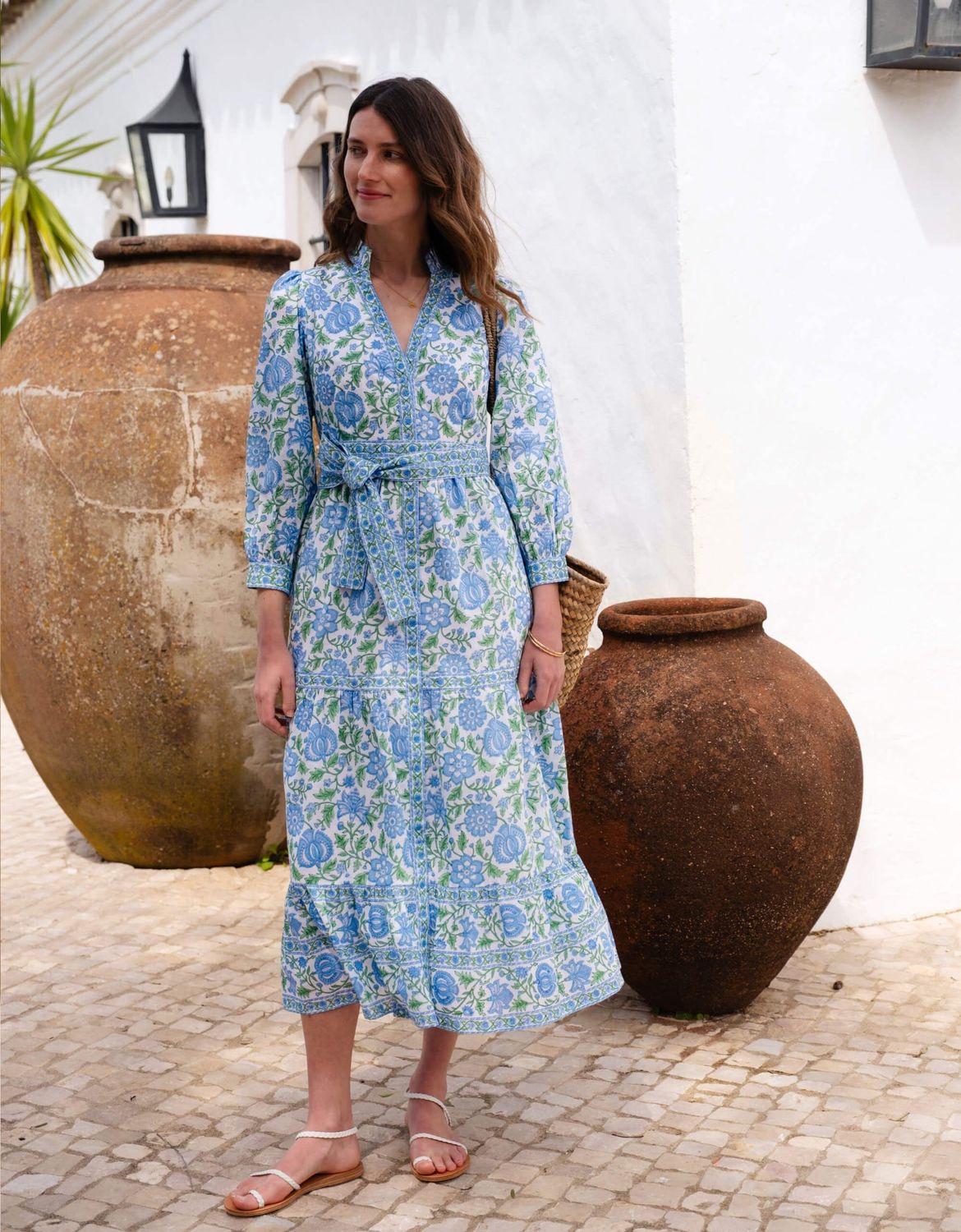 PINK CITY PRINTS Kerala Dress Meadow Chintz