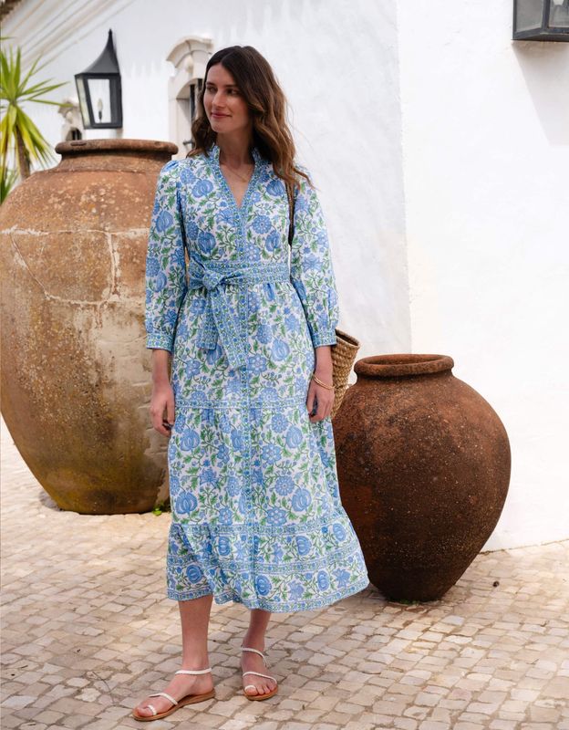 PINK CITY PRINTS Kerala Dress Meadow Chintz PINK CITY PRINTS Kerala Dress Meadow Chintz