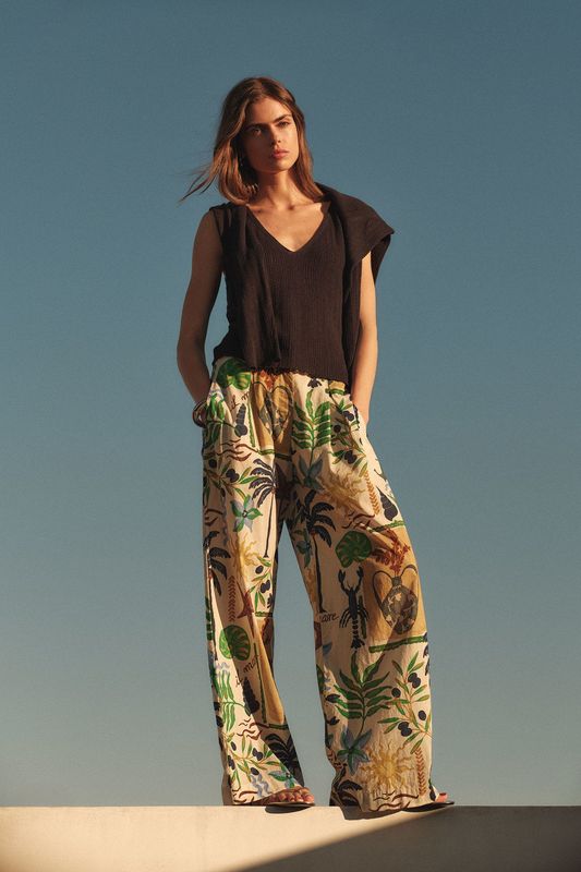 VELVET Trixie Pant Cotton Cambric Wide Leg Pant