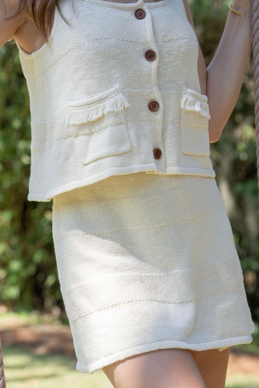 EMILY MCCARTHY Wrap Skort Bianca Stripe EMILY MCCARTHY Wrap Skort Bianca Stripe
