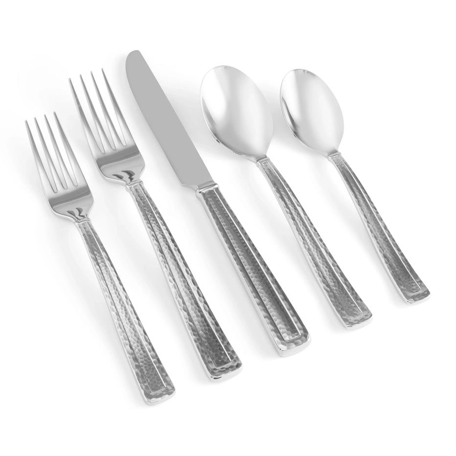 MICHAEL ARAM Hammertone 5-Piece Flatware Set MICHAEL ARAM Hammertone 5-Piece Flatware Set
