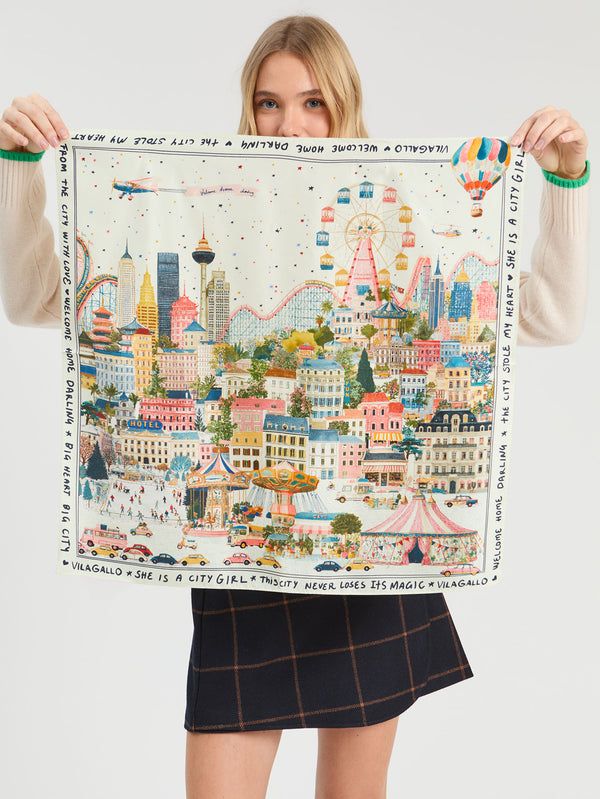 VILAGALLO City Silk Scarf