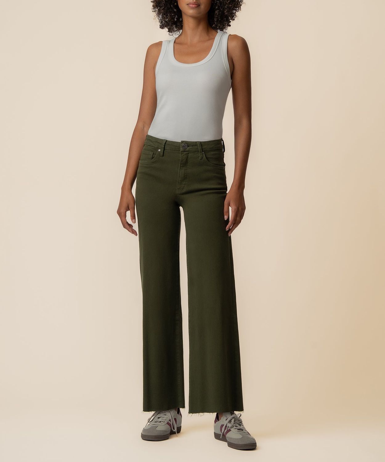KUT Meg hi rise wide leg Tuscan Olive KUT Meg hi rise wide leg Tuscan Olive