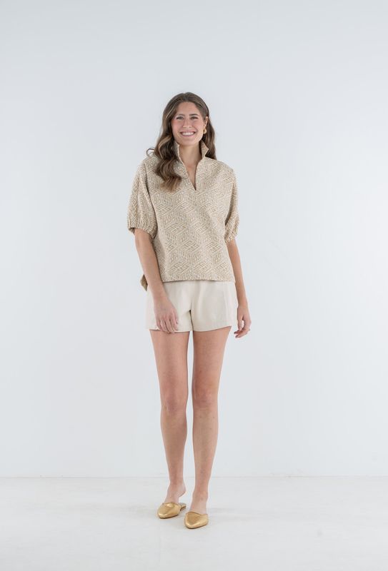 EMILY MCCARTHY Poppy Top Mosaic Monogram