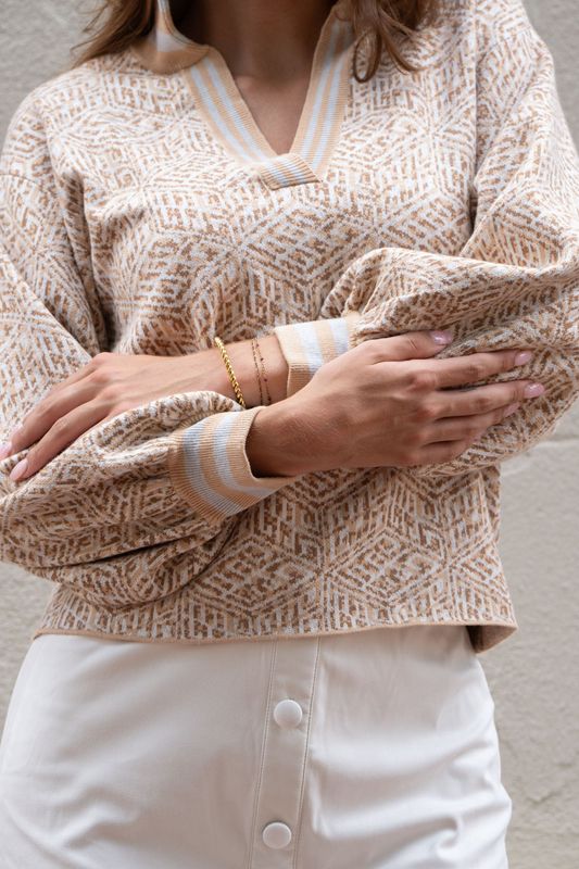 EMILY MCCARTHY Lolli Sweater Mosaic Monogram