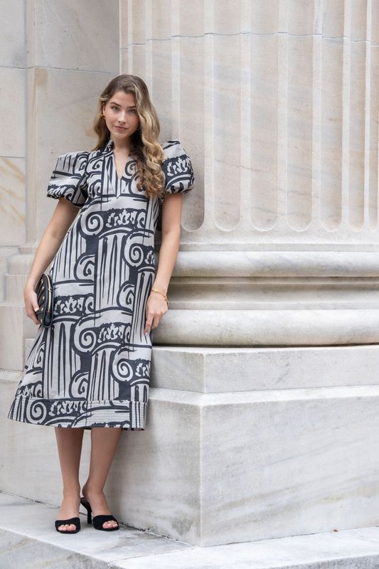 EMILY MCCARTHY Hampton Dress Roma Jacquard