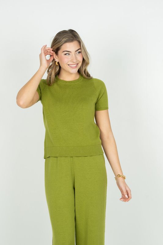 EMILY MCCARTHY Joy Tee Cardamom Cotton Cashmere