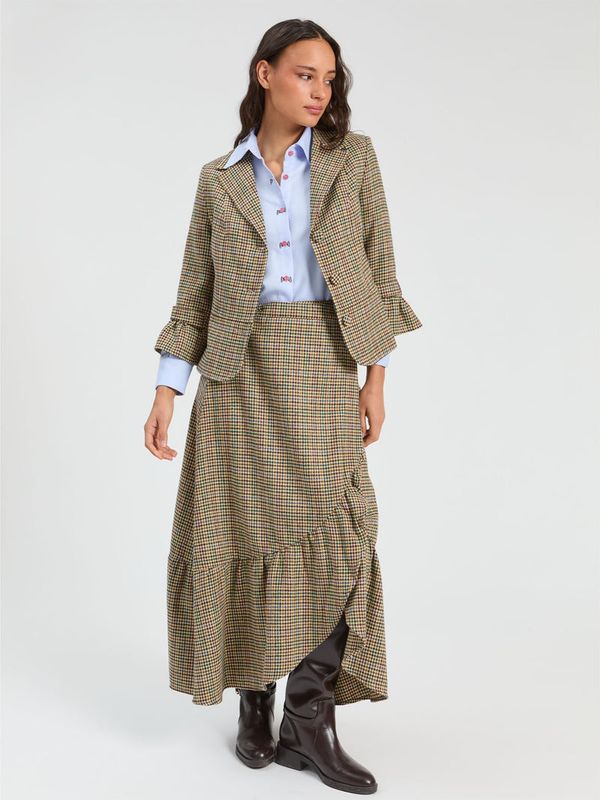 VILAGALLO FLYMNA Herringbone Skirt VILAGALLO FLYMNA Herringbone Skirt
