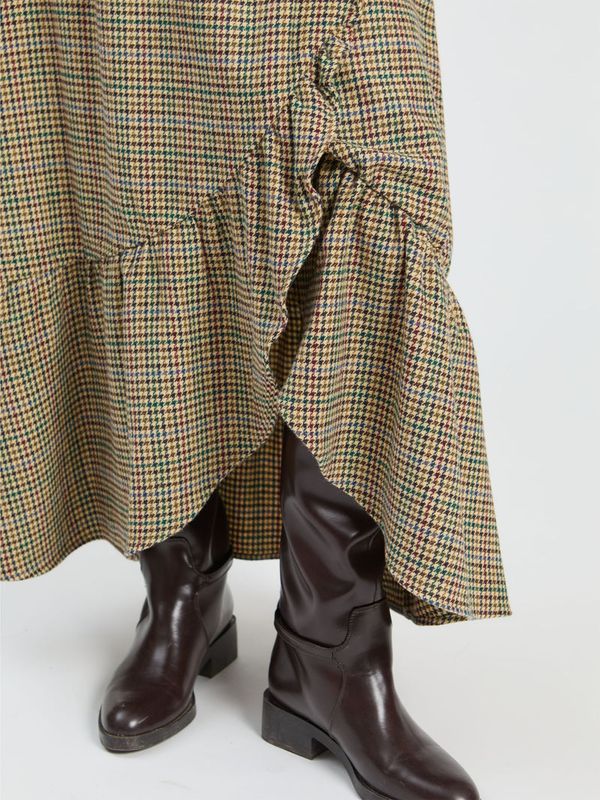 VILAGALLO FLYMNA Herringbone Skirt