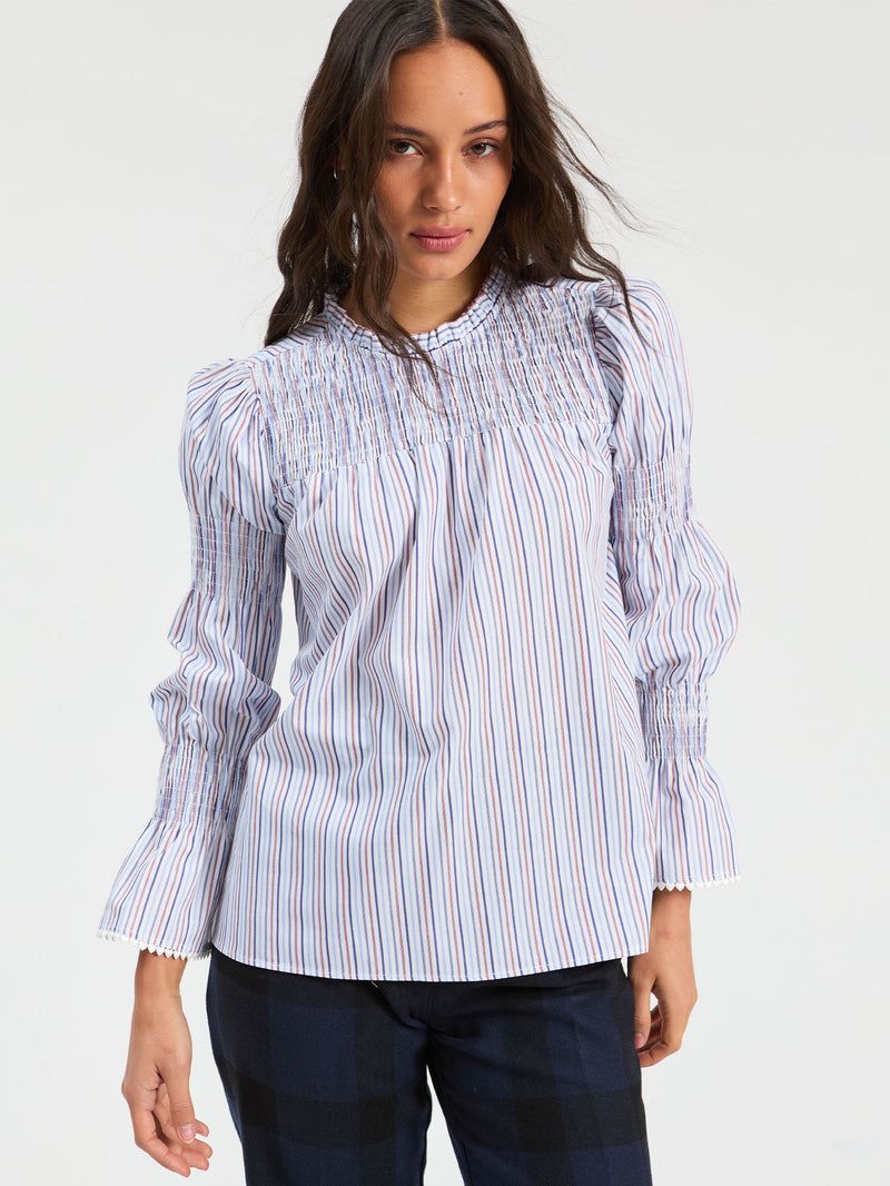 VILAGALLO Azul Rojo Striped Shirt VILAGALLO Azul Rojo Striped Shirt