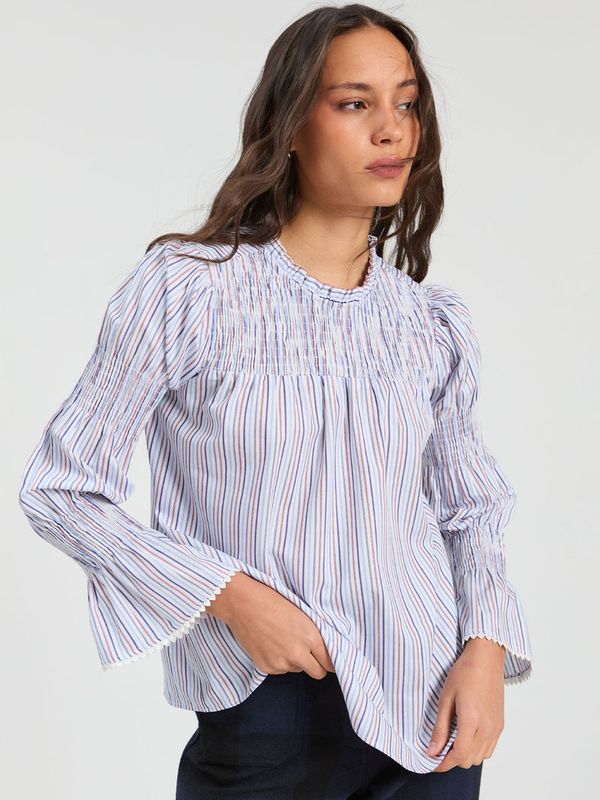 VILAGALLO Azul Rojo Striped Shirt