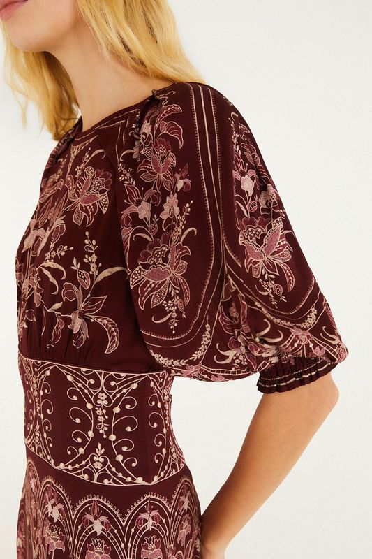 FARM RIO Liz Burgundy Maxi Dress