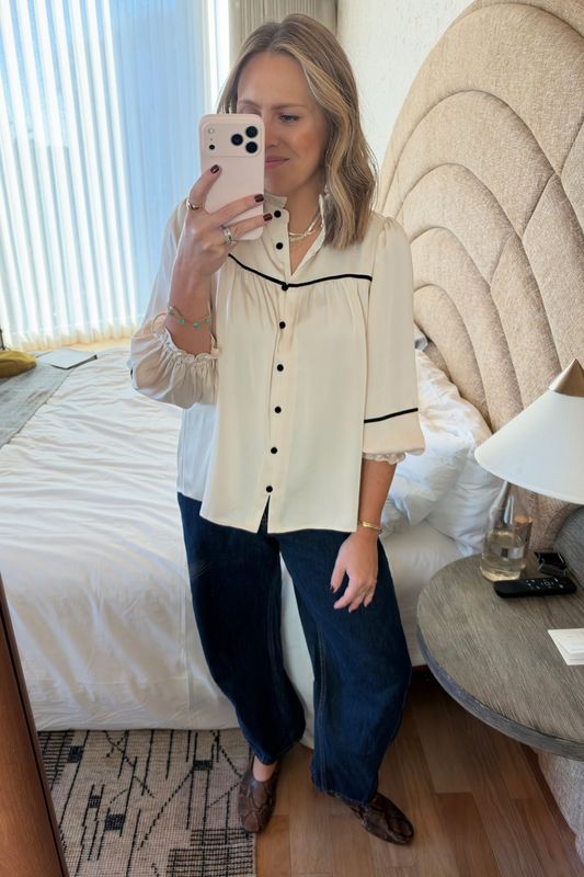 CROSBY Worth Blouse Ivory