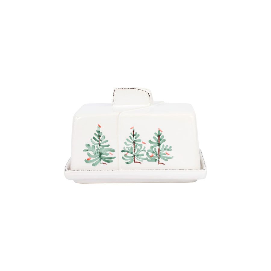 VIETRI Lastra Holiday Butter Dish VIETRI Lastra Holiday Butter Dish