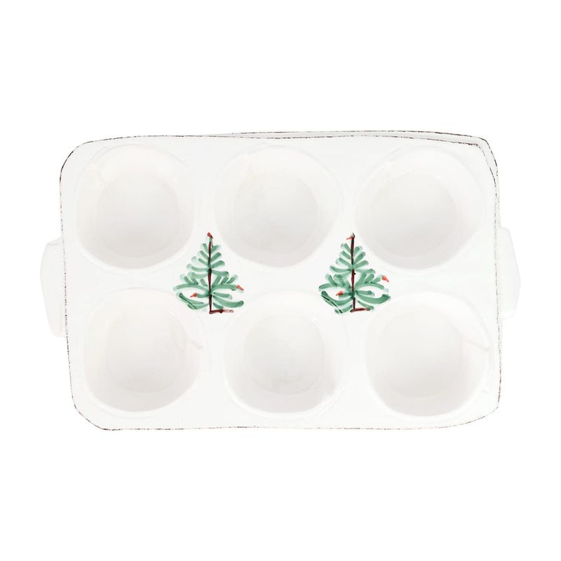 VIETRI Lastra Holiday muffin tin