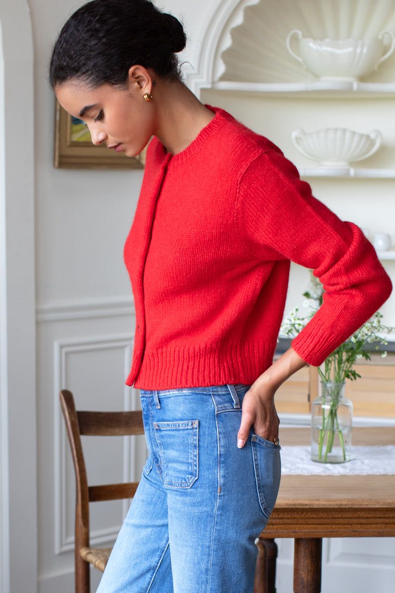EMERSON FRY Little Atelier Cardigan Poppy Red EMERSON FRY Little Atelier Cardigan Poppy Red