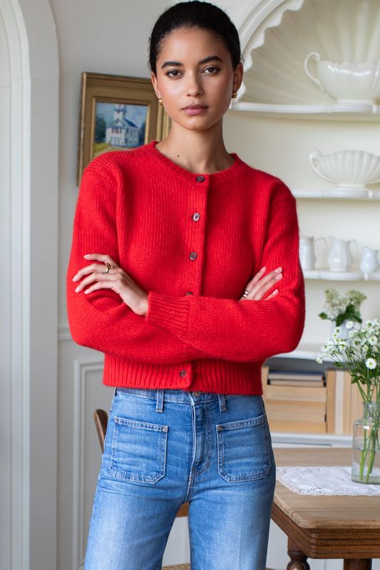 EMERSON FRY Little Atelier Cardigan Poppy Red