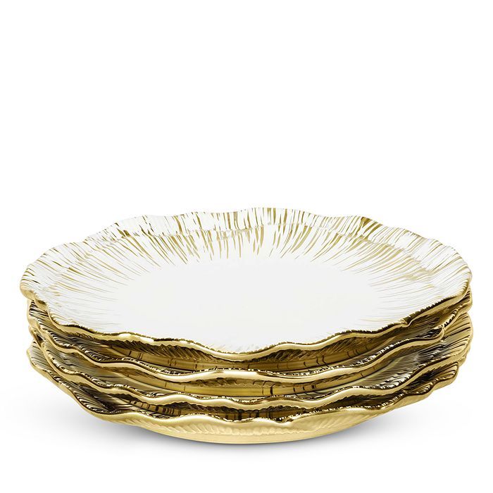 MICHAEL ARAM Anemone Tidbit plate SET/4 MICHAEL ARAM Anemone Tidbit plate SET/4
