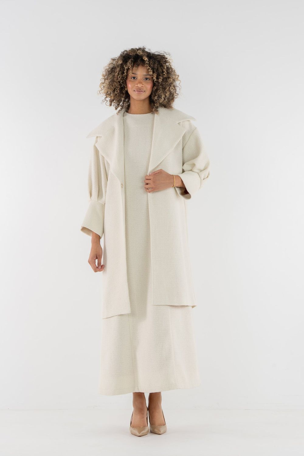 EMILY MCCARTHY Manhattan Coat Sandshell Boucle