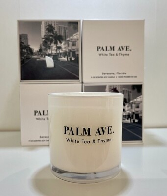 Palm Ave. White Tea &amp; Thyme Candle