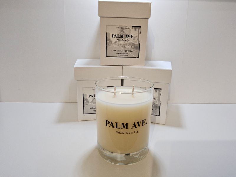 Palm Ave. White Tea and Fig Candle