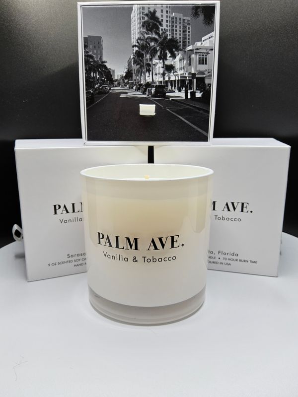 Palm Ave. Vanilla Tobacco Soy Candle