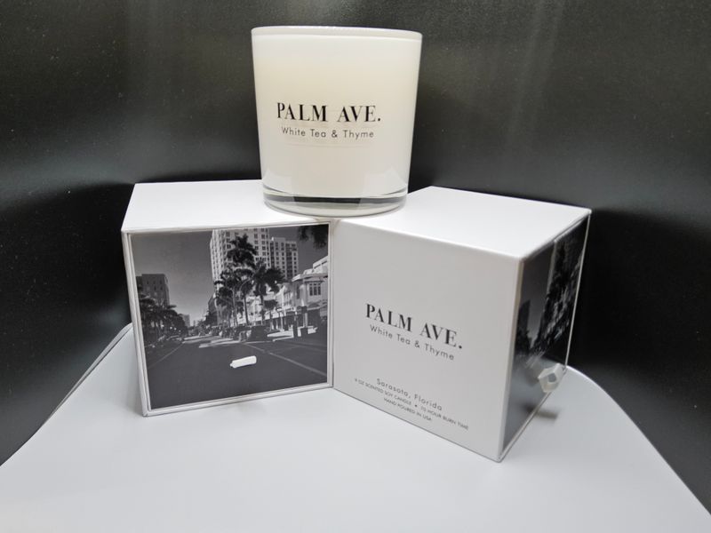 Palm Ave. White Tea &amp; Thyme Candle