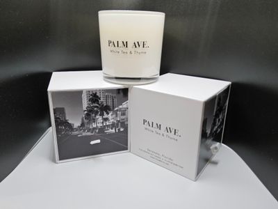 Palm Ave. White Tea &amp; Thyme Candle